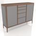 3d model Buffet mix with 5 drawers Full - preview