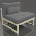 3d model Modular sofa, section 3, high back (Gold) - preview