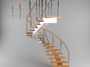 Escaliers à monokosoure, en spirale