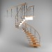 3D modeli Monokosoure, merdiven spiral - önizleme