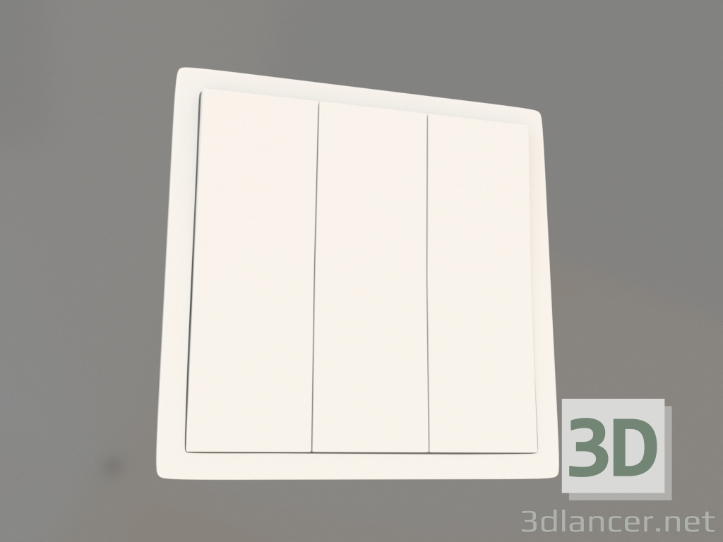 modèle 3D Interrupteur à 3 touches (10 A, 250 V, blanc mat, DA29333) R98 - preview