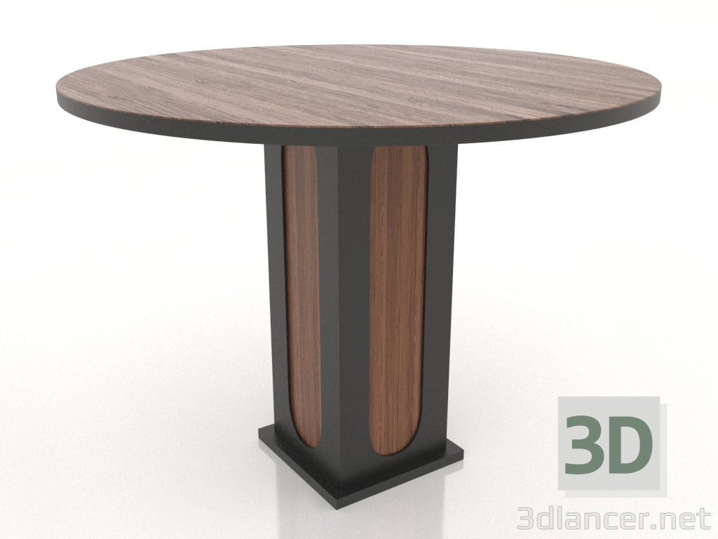 modello 3D Tavolo da pranzo ROUND Ø 1000 mm (noce chiaro) - anteprima