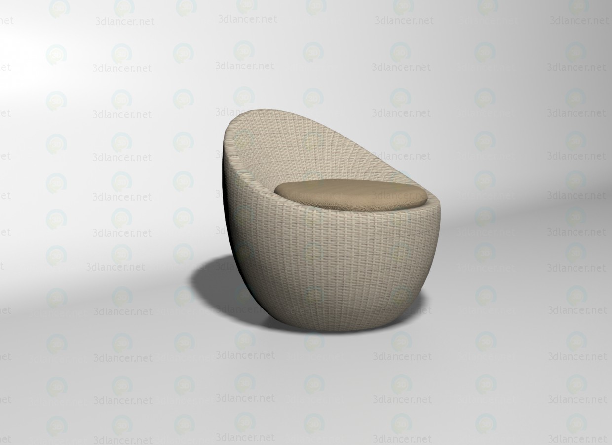 modèle 3D Fauteuil de salima - preview