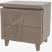 3d model Bedside table with 2 drawers on straight legs CDDMON - preview