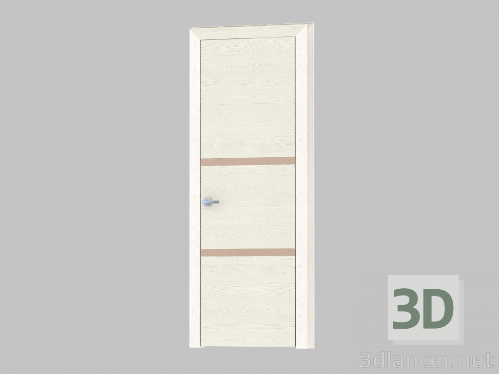 3d model Puerta de interroom (35,30 bronza plata) - vista previa