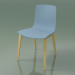 3d model Chair 3947 (4 wooden legs, polypropylene, natural birch) - preview