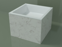 Countertop washbasin (01R122301, Carrara M01, L 48, P 48, H 36 cm)