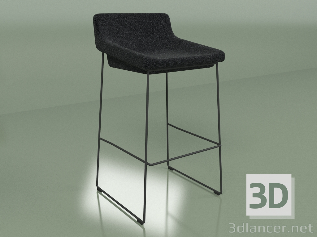 3D Modell Barhocker Comfy (schwarz) - Vorschau