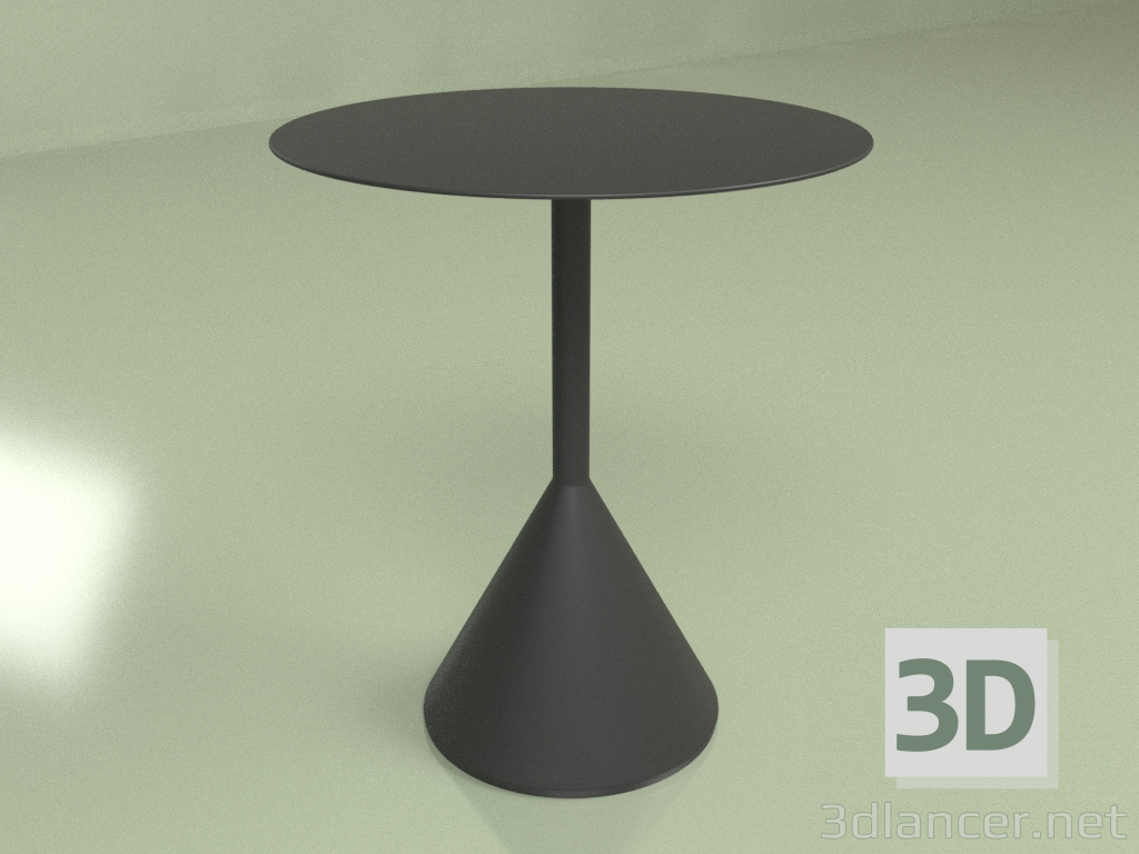 modello 3D Tavolino Yinan diametro 48 (nero) - anteprima