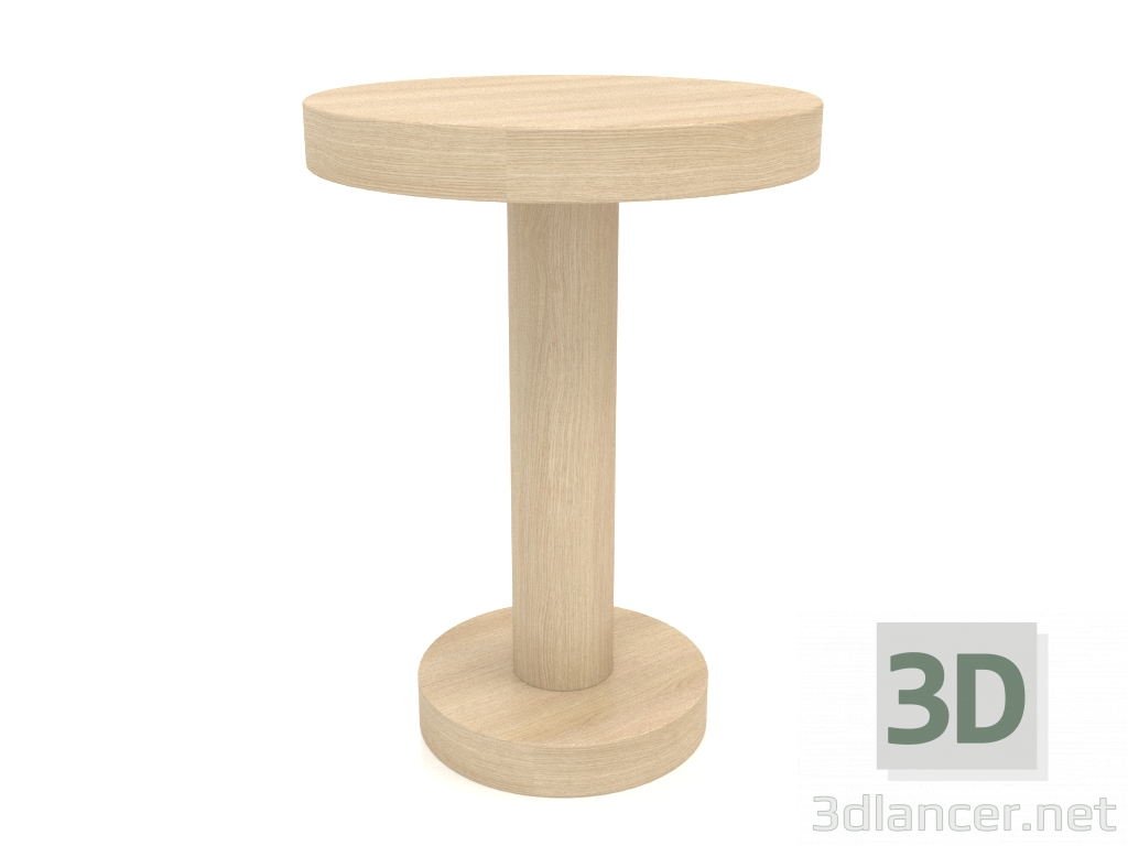 3 डी मॉडल कॉफी टेबल जेटी 023 (डी = 400x550, लकड़ी सफेद) - पूर्वावलोकन