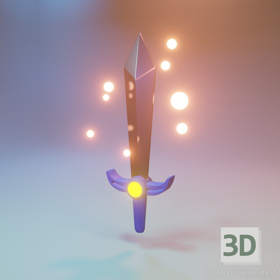 modèle 3D Épée simple - preview
