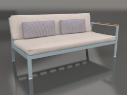 Módulo de sofá, seção 1 direita (azul cinza)