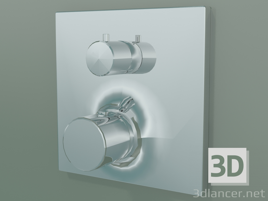 3d model Thermostat with shut-off valve (18745000) - preview