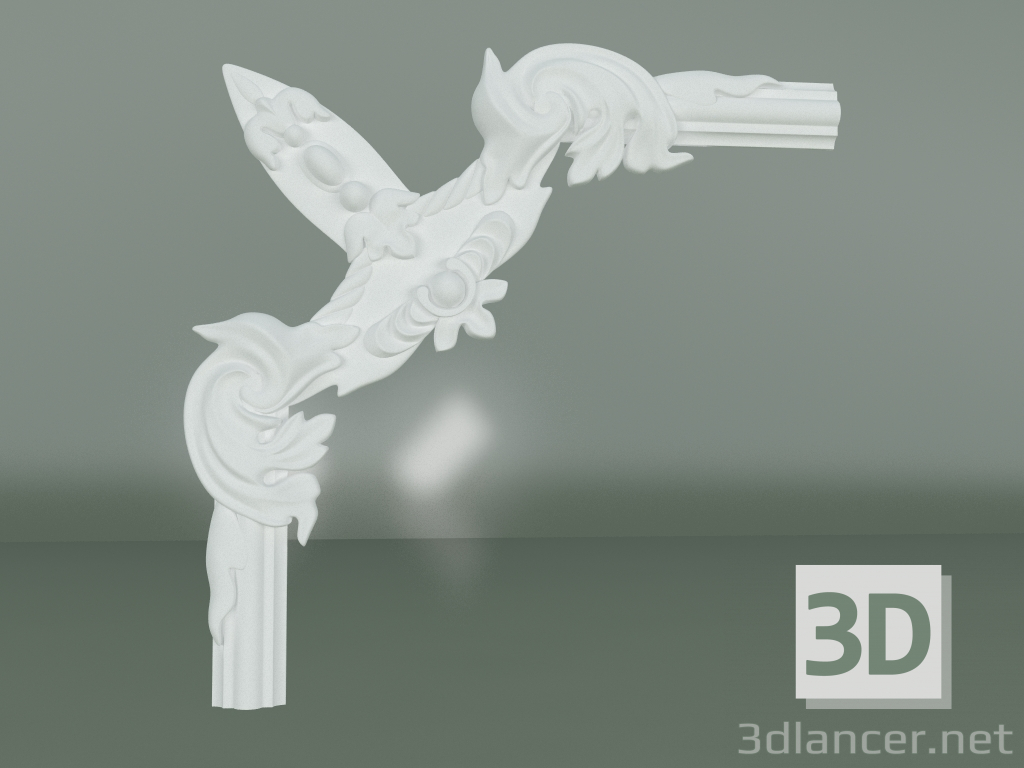3D modeli Alçı dekorasyon elemanı ED069 - önizleme