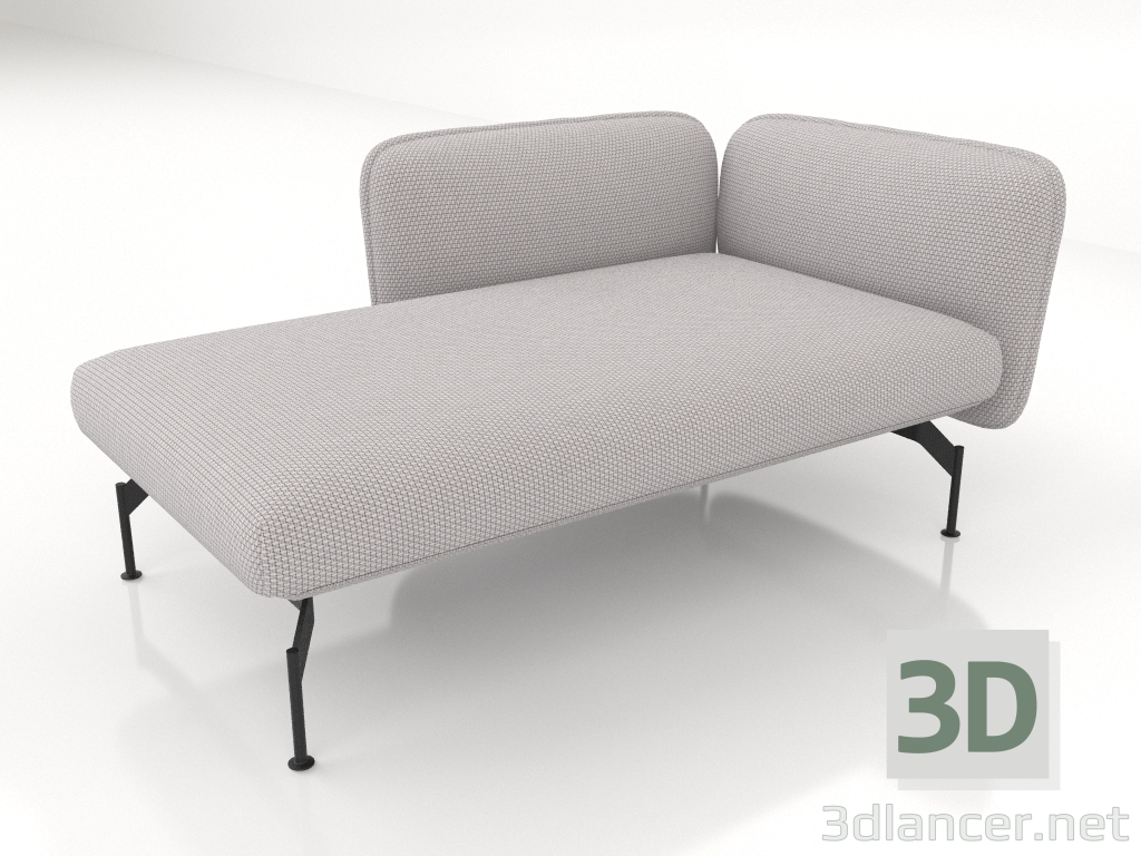 3D Modell Chaiselongue mit Armlehne 85 links - Vorschau