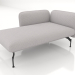 3d model Chaise longue with armrest 85 on the left - preview