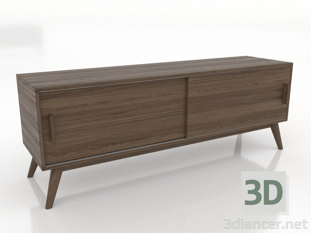 modello 3D Mobile TV 2 1500 mm (frassino alleggerito noce) - anteprima modello 3D Mobile TV 2 1500 mm (frassino alleggerito noce) - anteprima