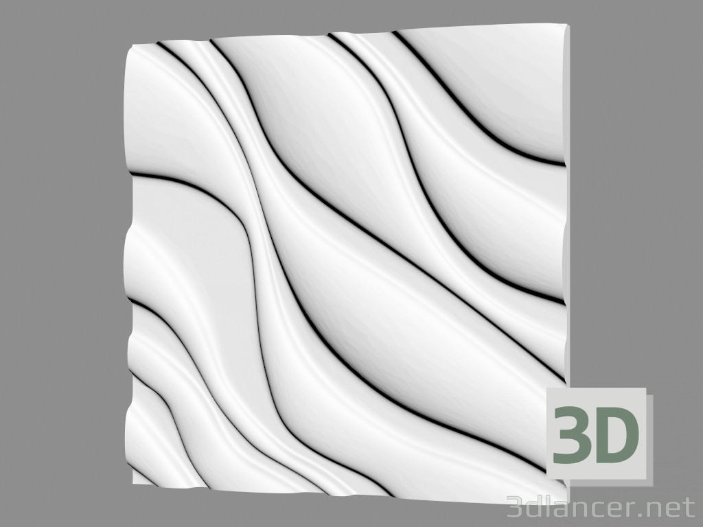 3D modeli Alçı duvar paneli (Madde 165) - önizleme