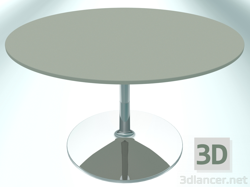 3D Modell Restauranttisch rund (RR40 Chrom G3, Ø800 mm, Ø480 mm, runder Fuß) - Vorschau