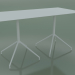 3D Modell Rechteckiger Tisch mit doppelter Basis 5736 (H 72,5 - 69 x 139 cm, Weiß, V12) - Vorschau