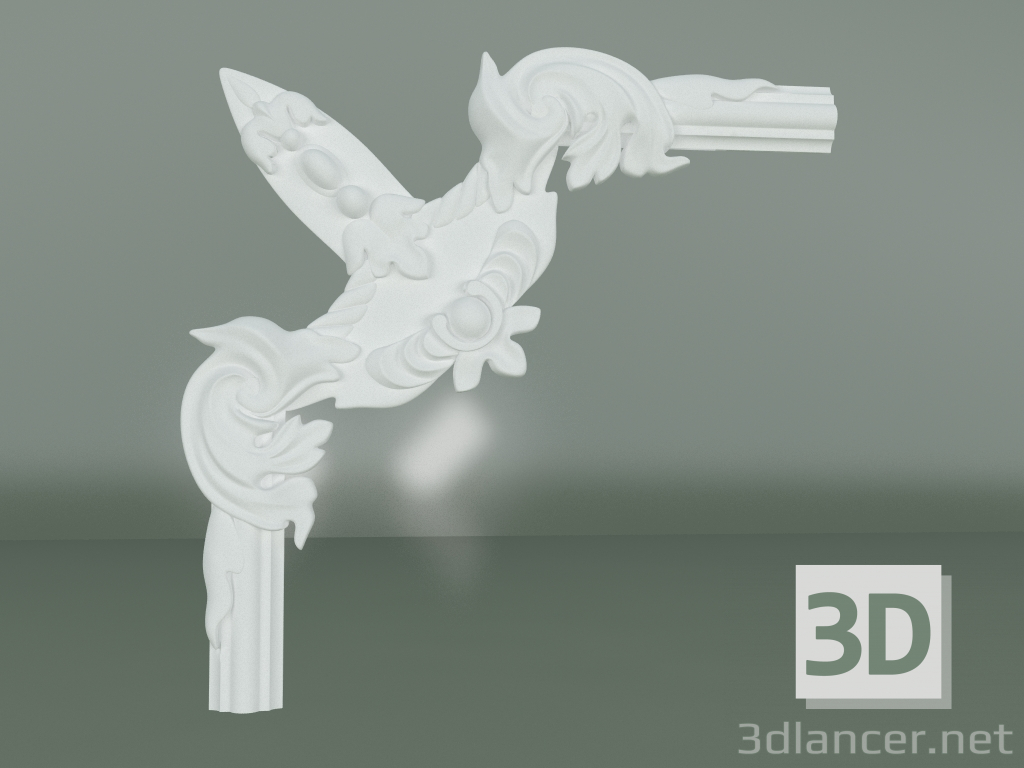 3D modeli Alçı dekorasyon elemanı ED069-1 - önizleme