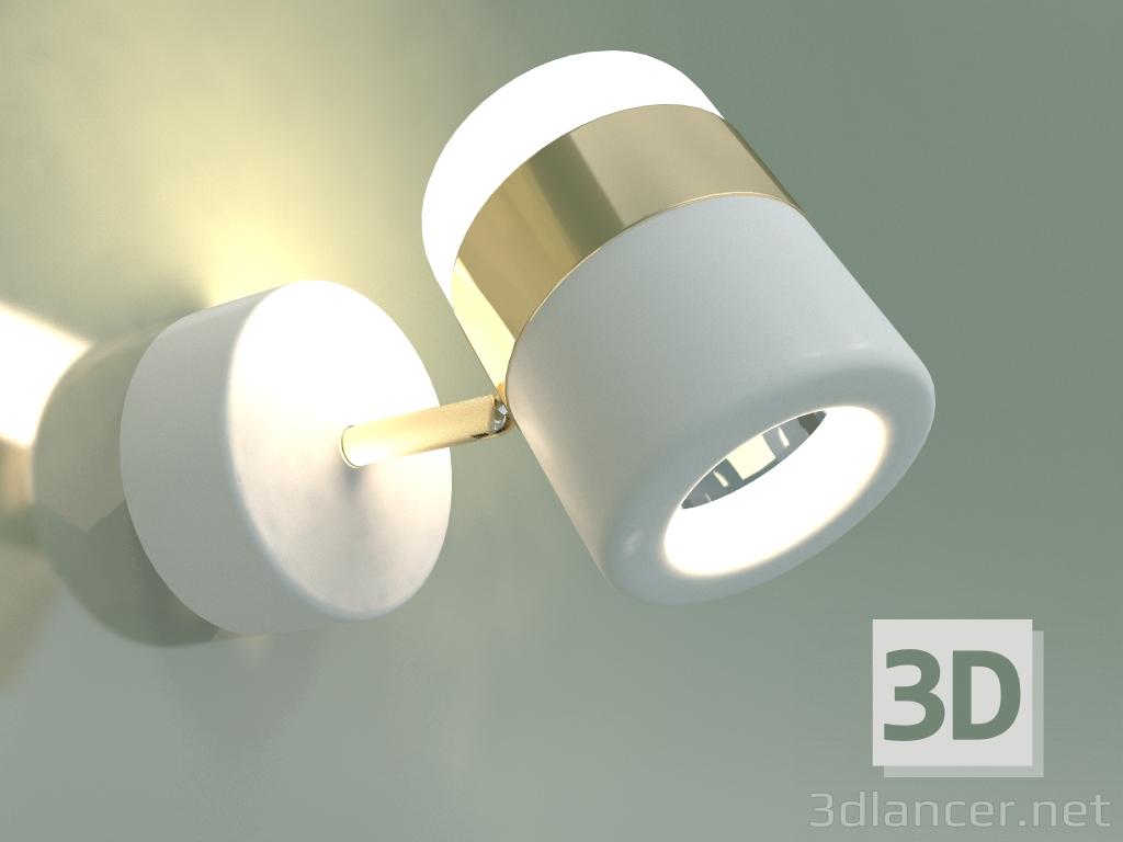 modello 3D Lampada da parete a LED 20165-1 LED (oro-bianco) - anteprima
