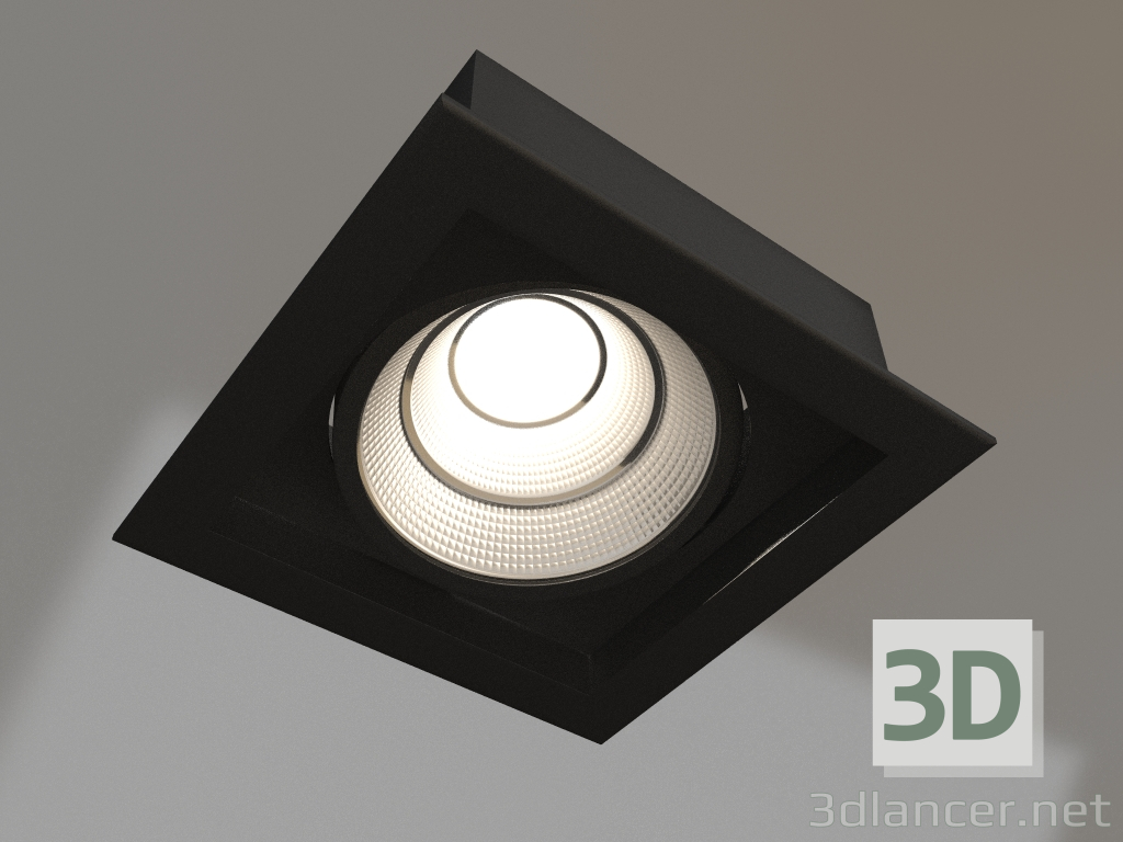 3D Modell Lampe CL-KARDAN-S152x152-25W Weiß6000 (BK-BK, 30 Grad) - Vorschau