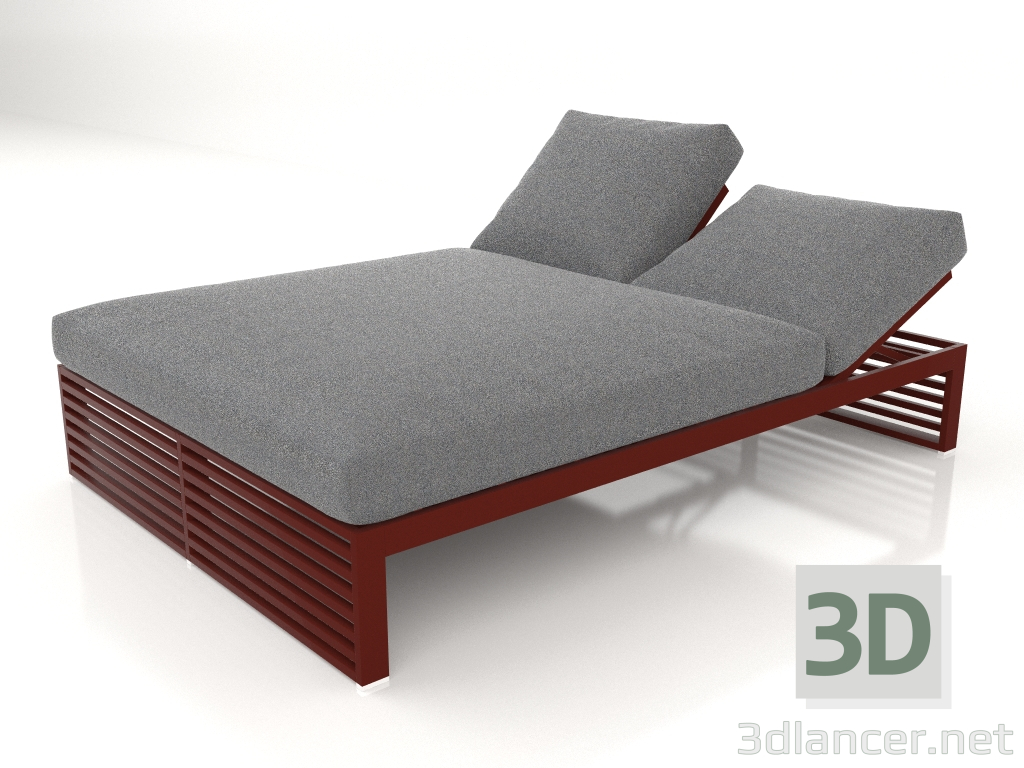 3 डी मॉडल आराम के लिए बिस्तर 140 (वाइन रेड) - पूर्वावलोकन