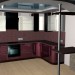3d model burgundy kitchen - preview