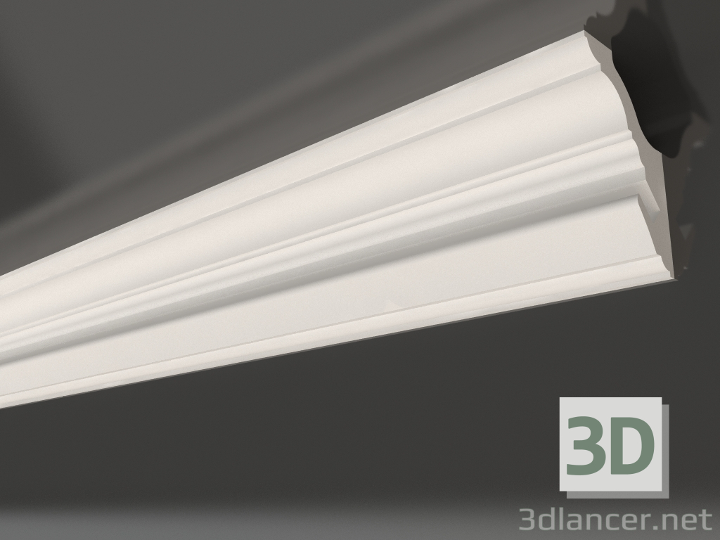 modello 3D Cornice soffitto in gesso con illuminazione KGC 039 (120x80) - anteprima