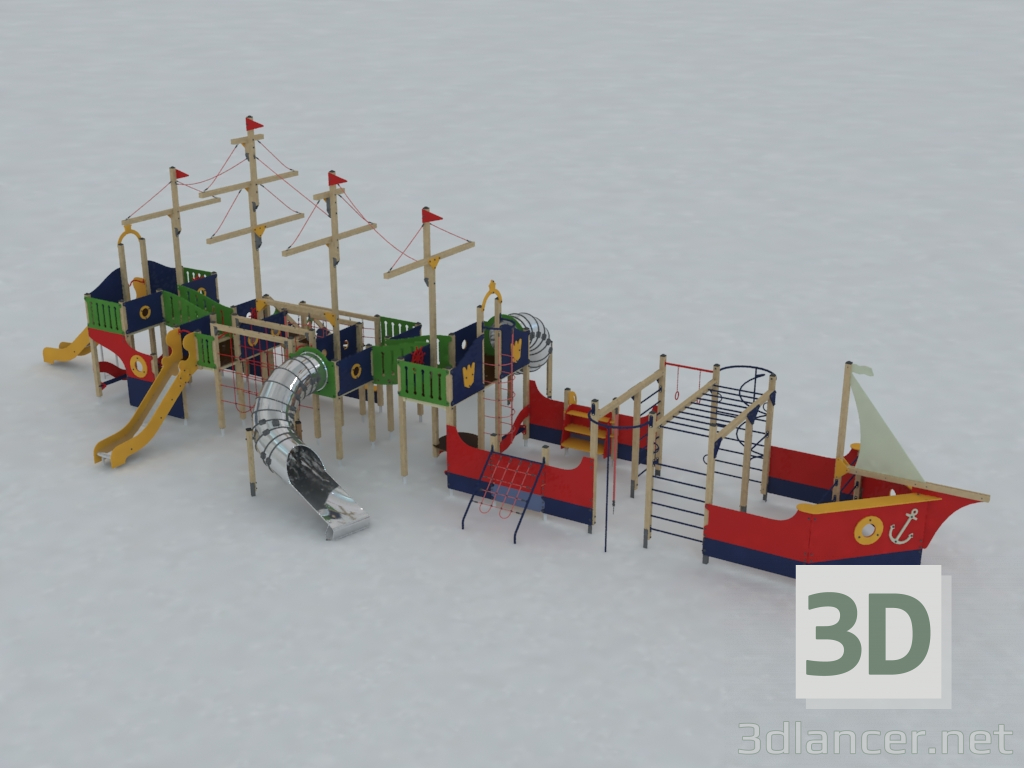 3D modeli Çocuk oyun kompleksi - önizleme