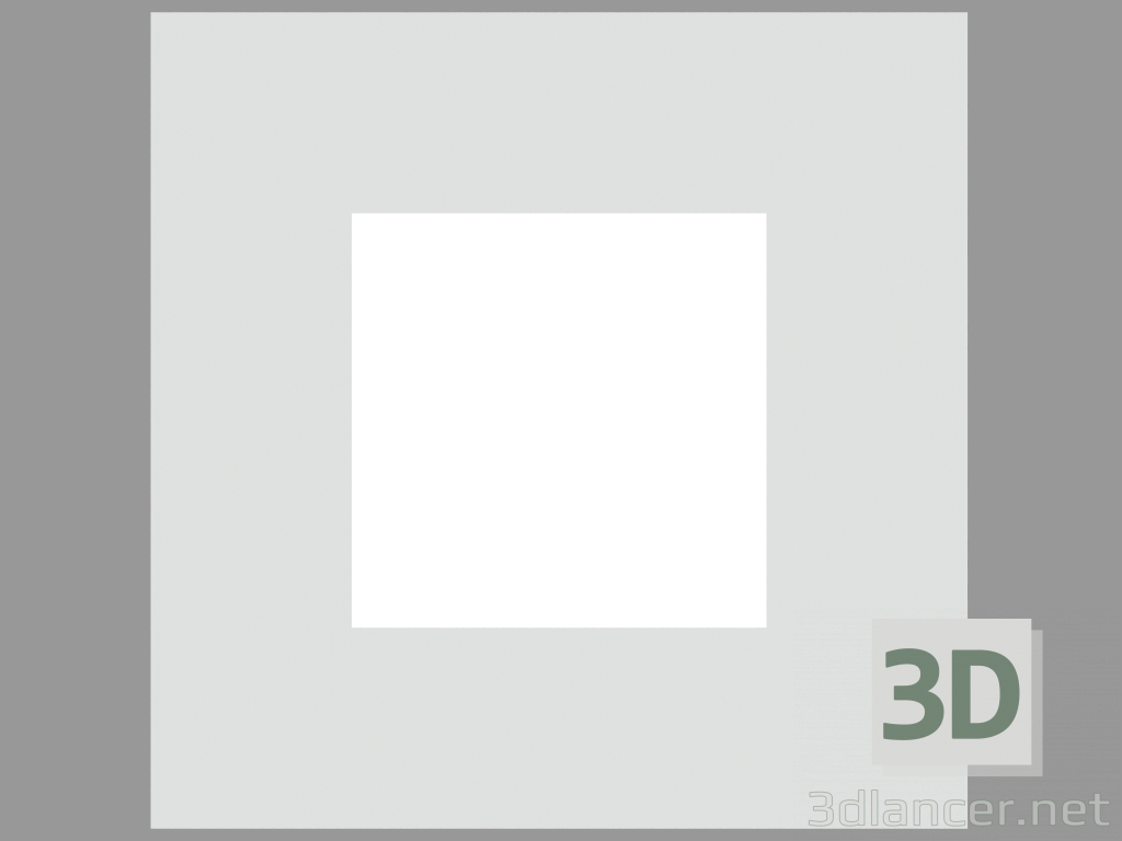 3d model Wall recessed luminaire MICROPLUG LED SQUARE FLAT DIFFUSER (S4580) - preview