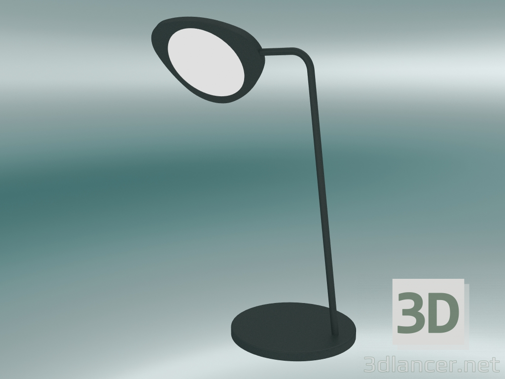 modello 3D Lampada da tavolo Foglia (Verde scuro) - anteprima