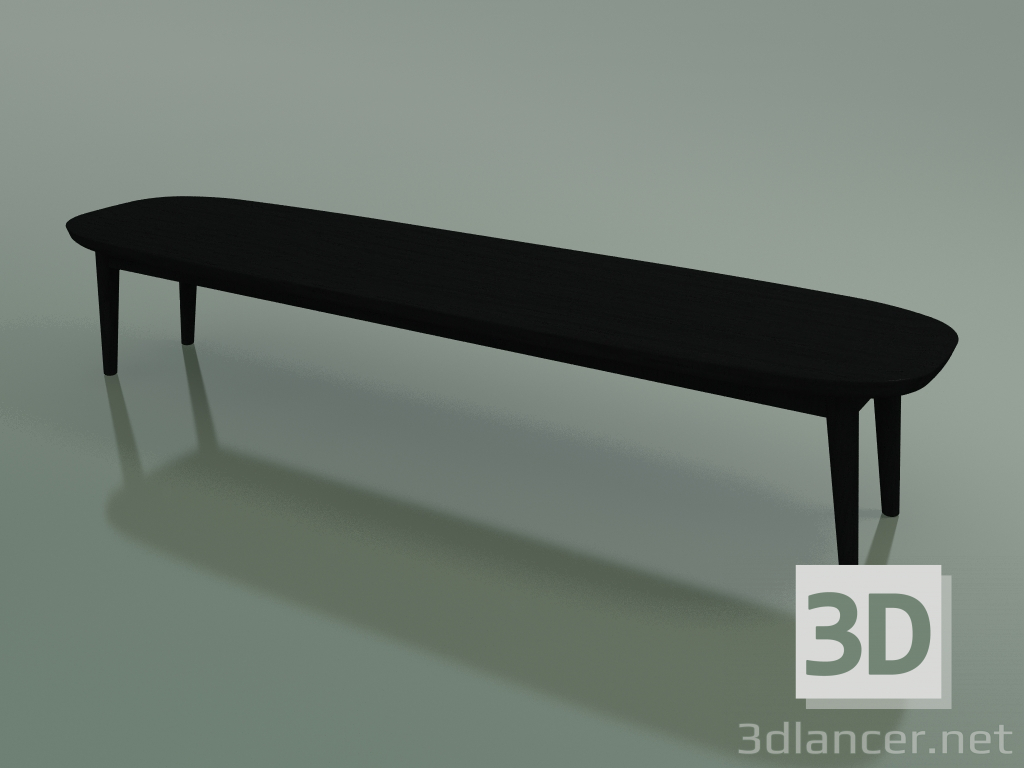 3d model Coffee table oval (248 R, Black) - preview