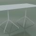 3d model Rectangular table with a double base 5737 (H 72.5 - 79x139 cm, White, V12) - preview