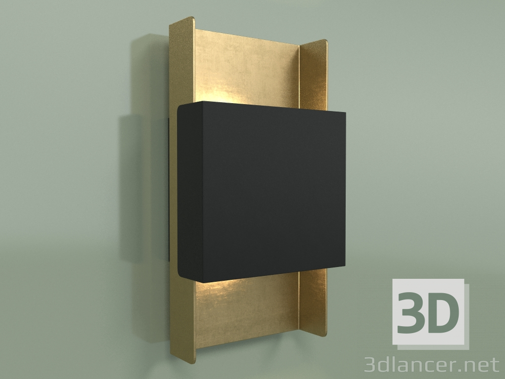 3D modeli Duvar lambası RWLB081 2x3W BK+GD 3000K - önizleme