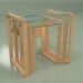 modello 3D Tavolino Matrix set (rovere) - anteprima