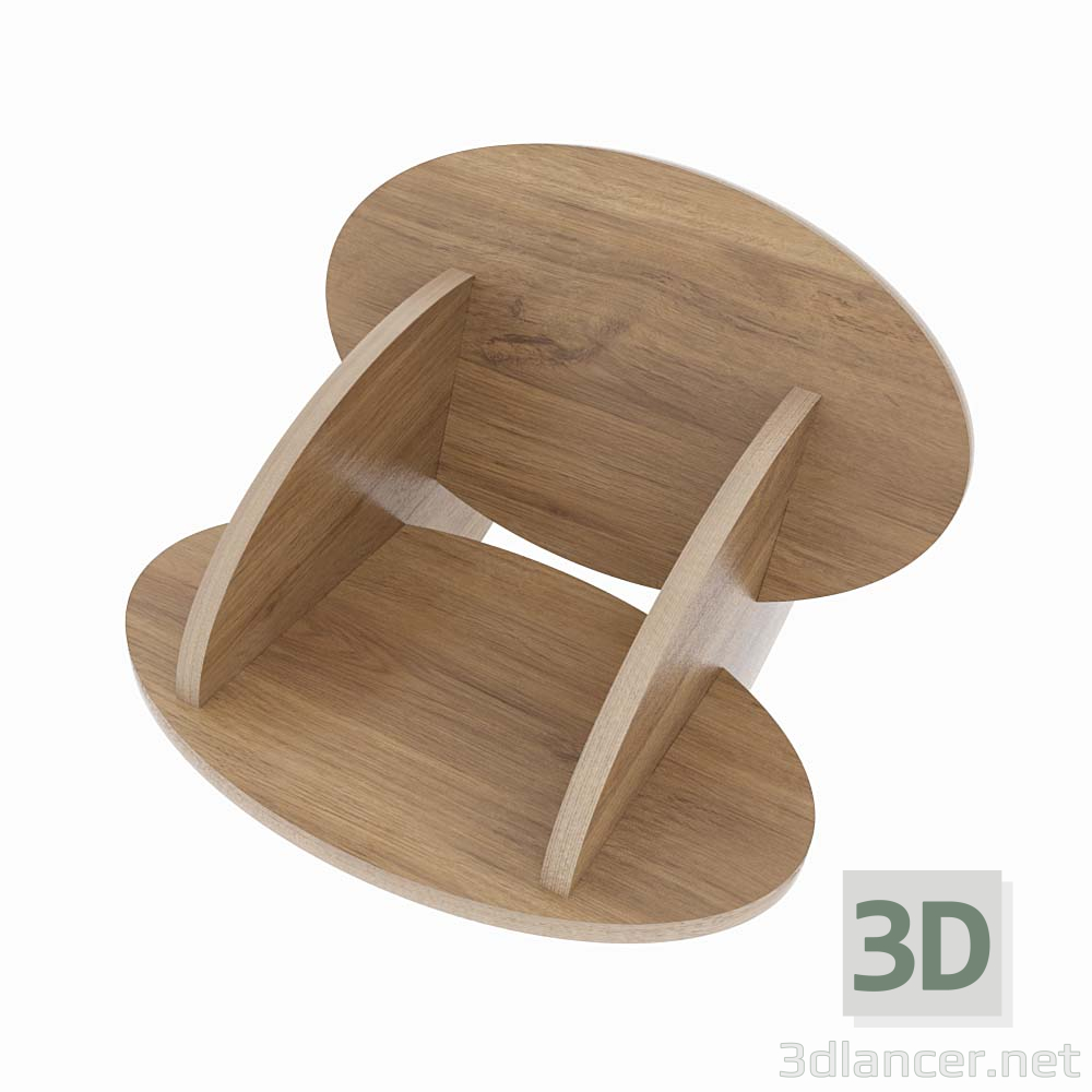 silla ovalada 3D modelo Compro - render