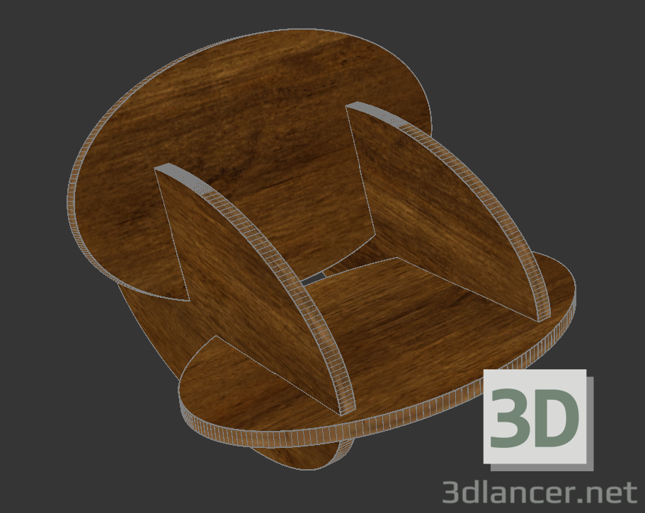 modello 3D di Sedia ovale comprare - rendering