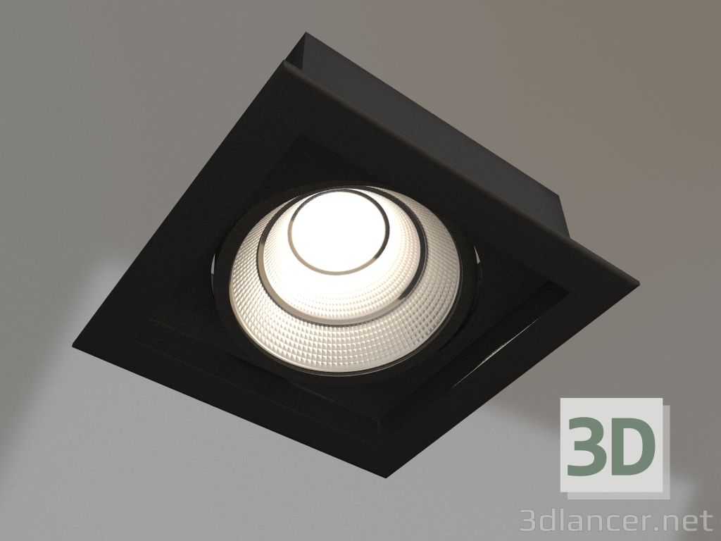 3D Modell Lampe CL-KARDAN-S152x152-25W Warm3000 (BK-BK, 30°) - Vorschau