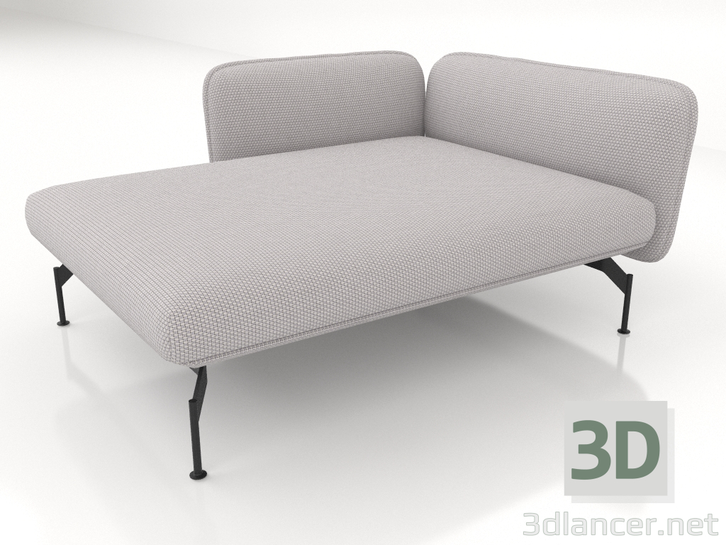 3d model Chaise longue 125 with armrest 85 on the left - preview