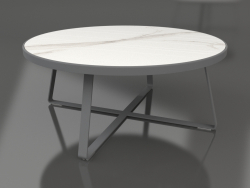 Mesa de jantar redonda Ø175 (DEKTON Aura, Antracite)