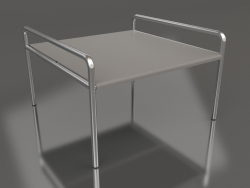 Coffee table 76 with an aluminum tabletop (Quartz gray)