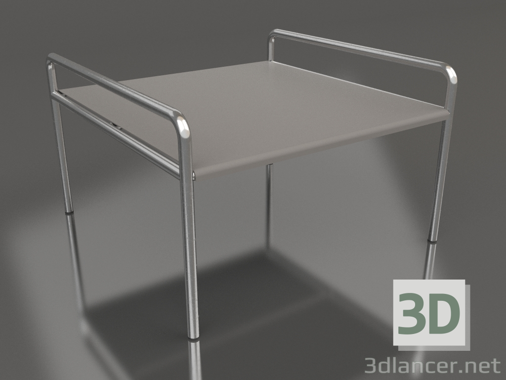 modello 3D Tavolino 76 con piano in alluminio (grigio quarzo) - anteprima