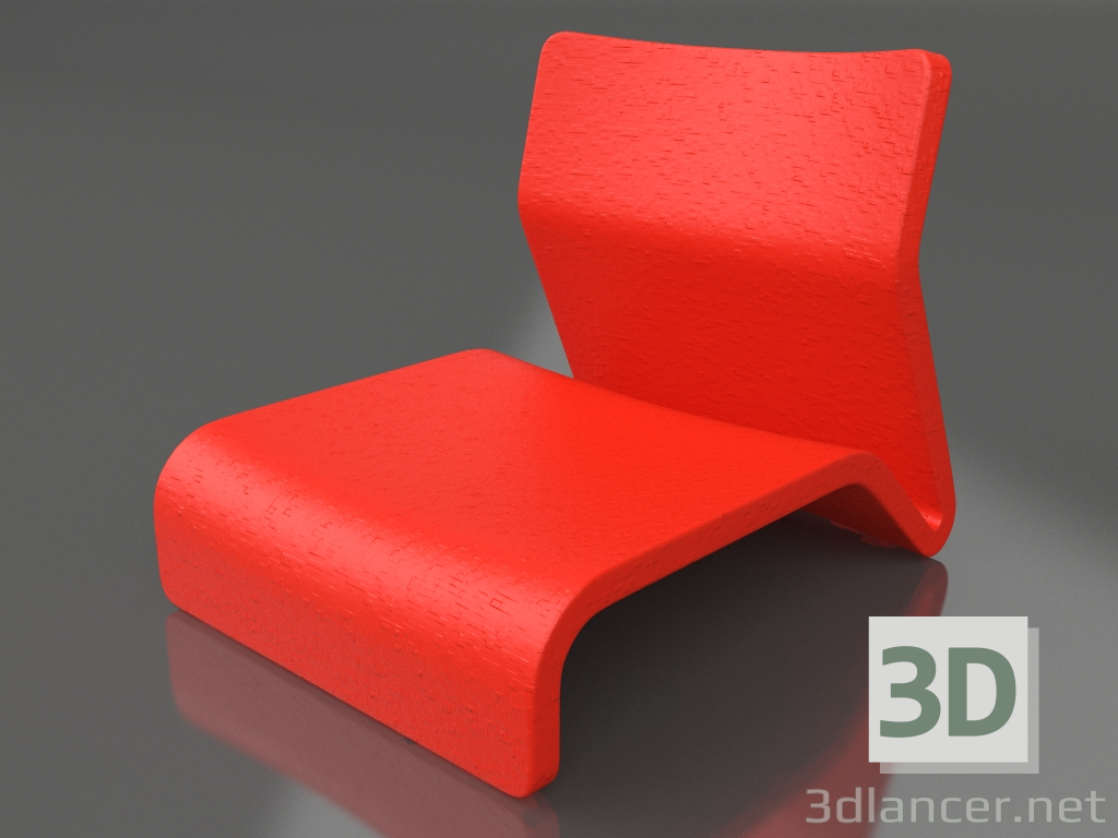 3d модель Клубний стілець (Red) – превью
