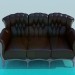 modèle 3D Sofa en cuir - preview