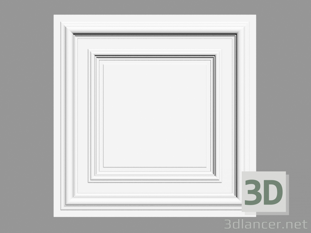 modèle 3D Décoration de plafond F30 (59,5 x 59,5 x 4,3 cm) - preview