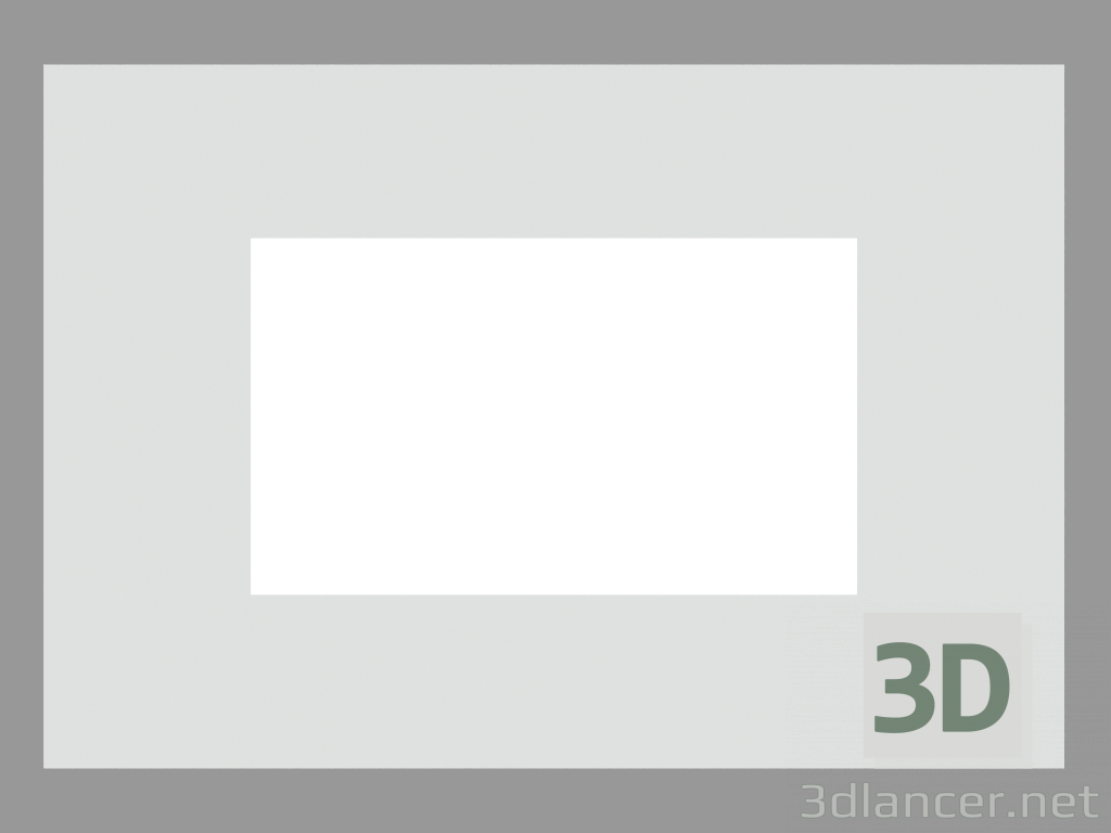 3 डी मॉडल दीवार का पुनरुद्धार ल्यूमिनेयर माइक्रोप्लाग एलईडी रेक्टेंगलर फ्लट डिफ्यूज़र (S4590) - पूर्वावलोकन