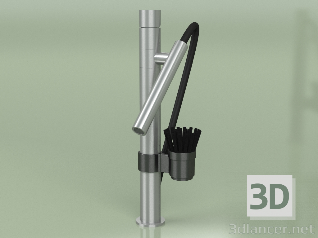 modello 3D Miscelatore per lavello cucina con doccetta estraibile estraibile, con set "Hydrograph" (400) - anteprima