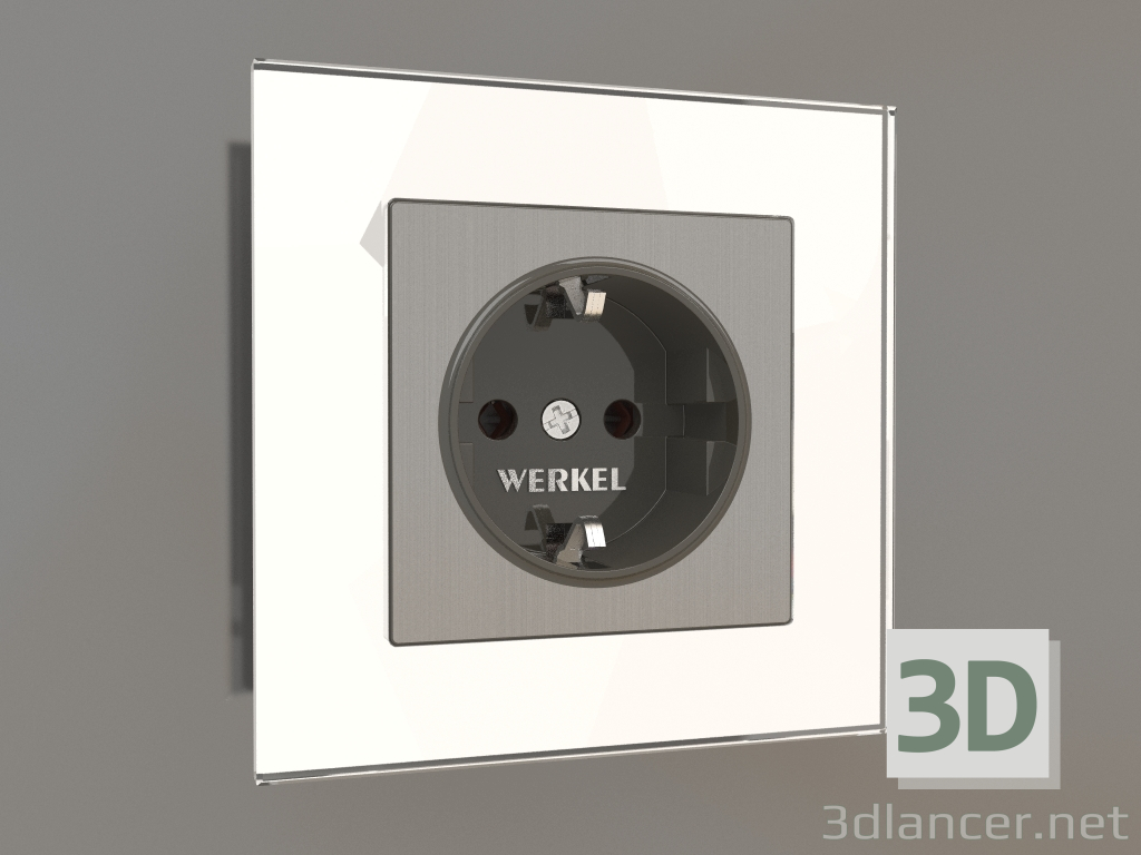 3d model Earth socket (brushed nickel) - preview